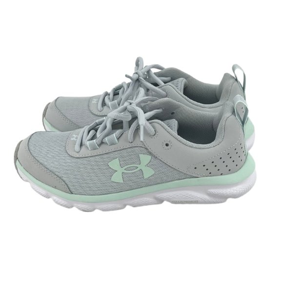 Under Armour | Women's Charged Assert 8 | Grey & Green | Size 6.5 - Picture 3 of 6